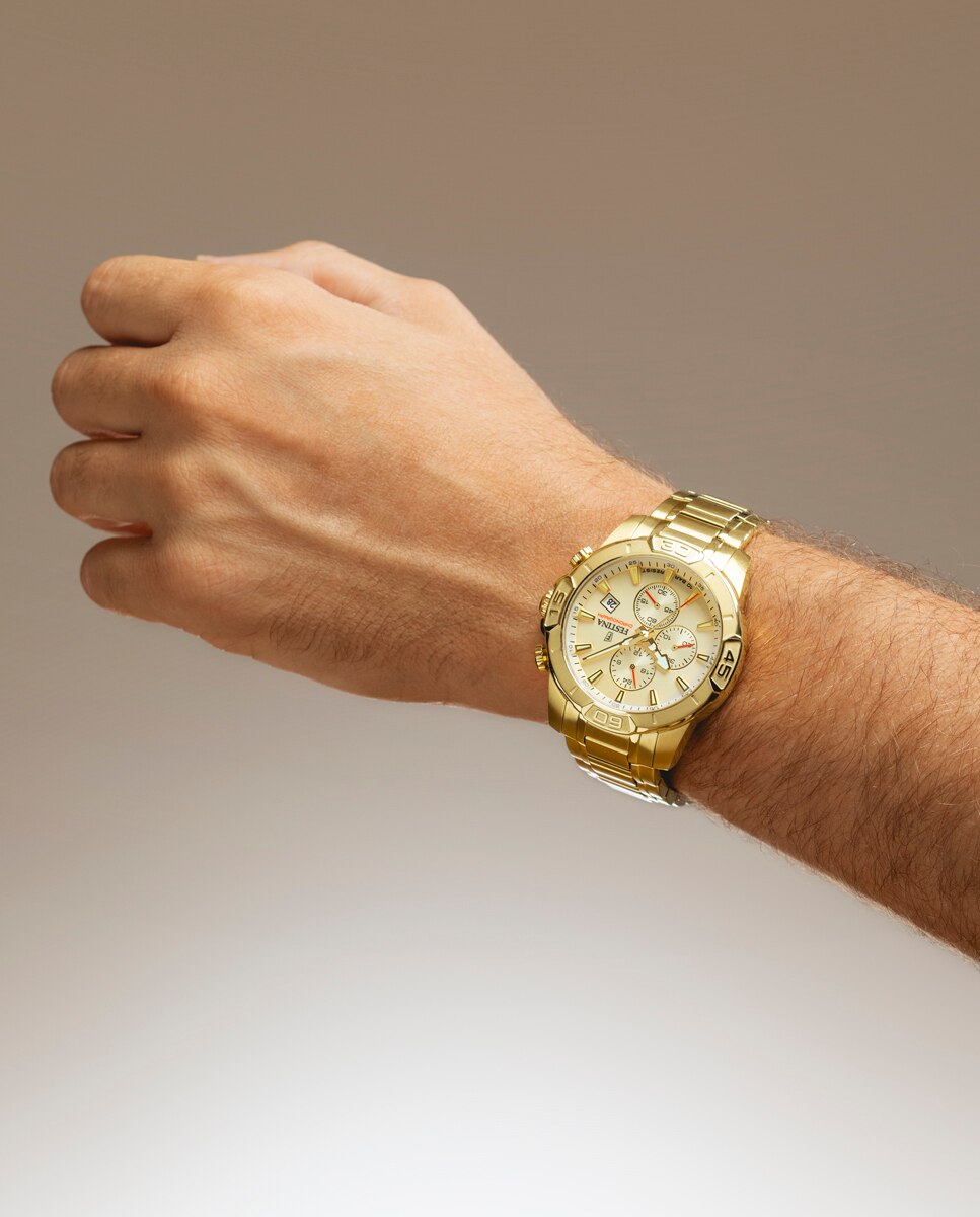 Relógio F20705/2 Timeless Chronograph de Aço em Dourado Ouro-3