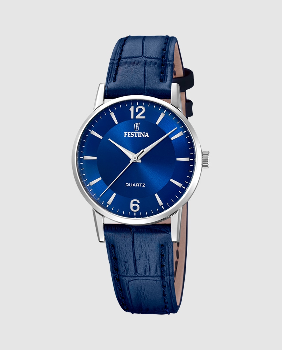 Relógio F20691/4 Classics de Pele em Azul Azul-1