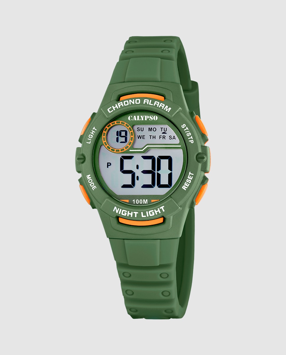Relógio Infantil K5852/4 Junior Collection de Borracha em Verde Verde-1