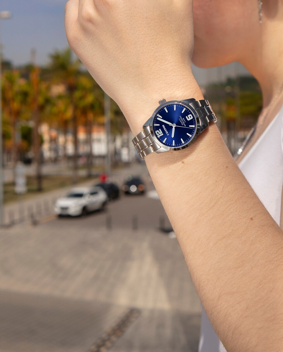 Relógio K5867/3 Basic de Aço Prateado Prata-3