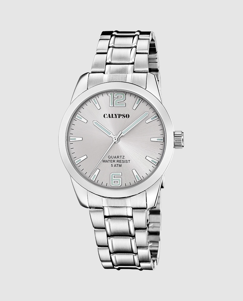 Relógio K5866/2 Basic de Aço Prateado Prata-1