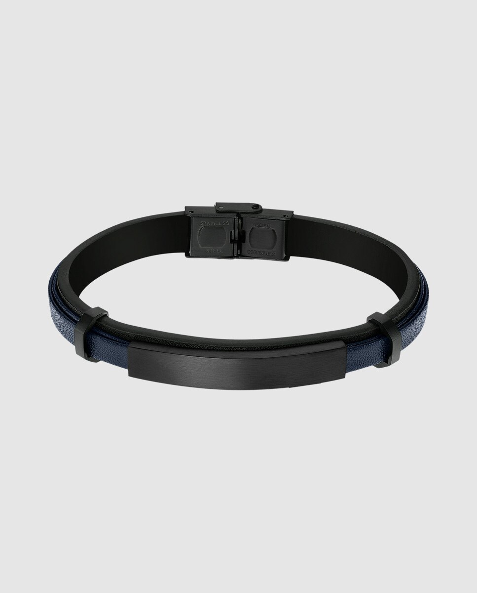 Pulseira Lotus Style Ls2401-2/1 Men Basic de Aço Inoxidável 316l com Acabamento Mate Preto / Azul-1