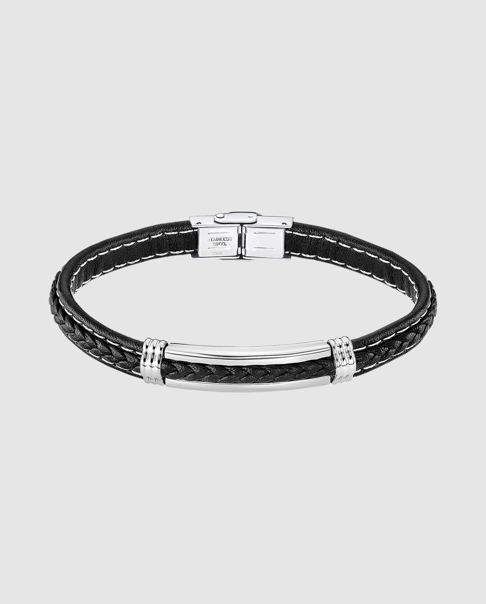 Pulseira Lotus Style Ls2405-2/1 Men Basic de Aço Inoxidável 316l com Acabamento Brilhante Preto / Prata-1