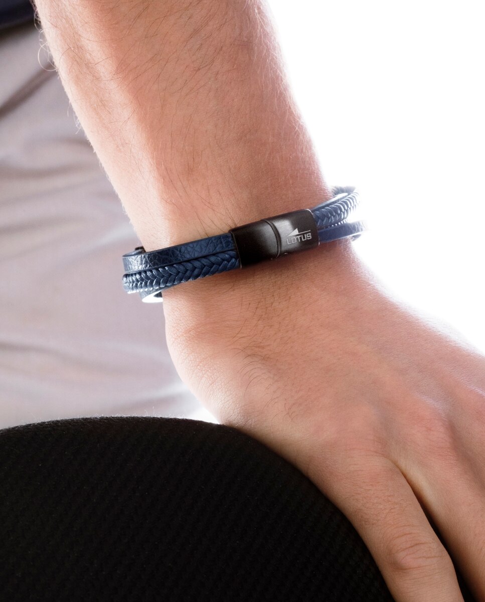 Pulseira Lotus Style Ls2407-2/1 Men Basic de Aço Inoxidável 316l com Acabamento Brilhante Azul / Preto-2