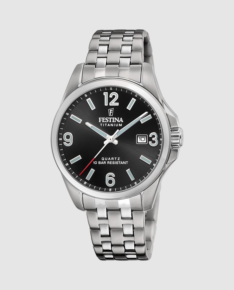 Relógio F20696/3 Titanium de Aço em Cinzento Cinzento-1
