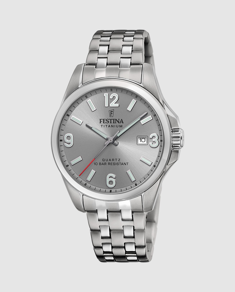 Relógio F20696/2 Titanium de Aço em Cinzento Cinzento-1