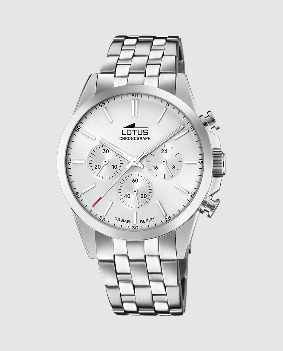 Relógio 18989/1 Chrono de Aço Prateado Prata-1