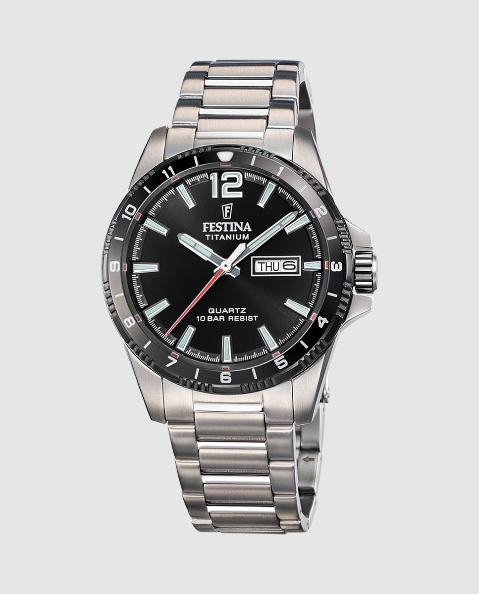 Relógio F20698/4 Titanium de Aço Prateado Prata-1