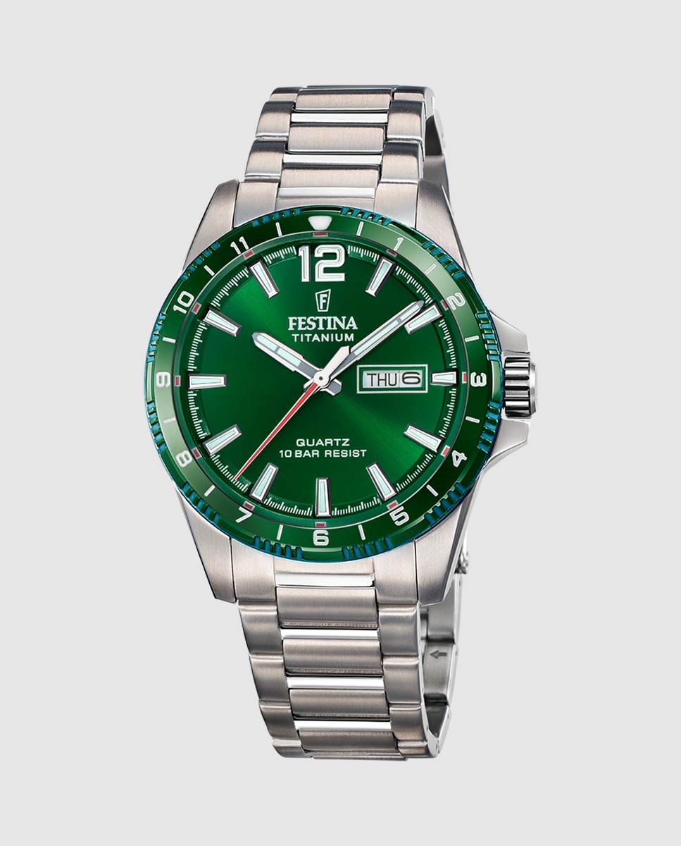 Relógio F20698/3 Titanium de Aço Prateado Prata-1