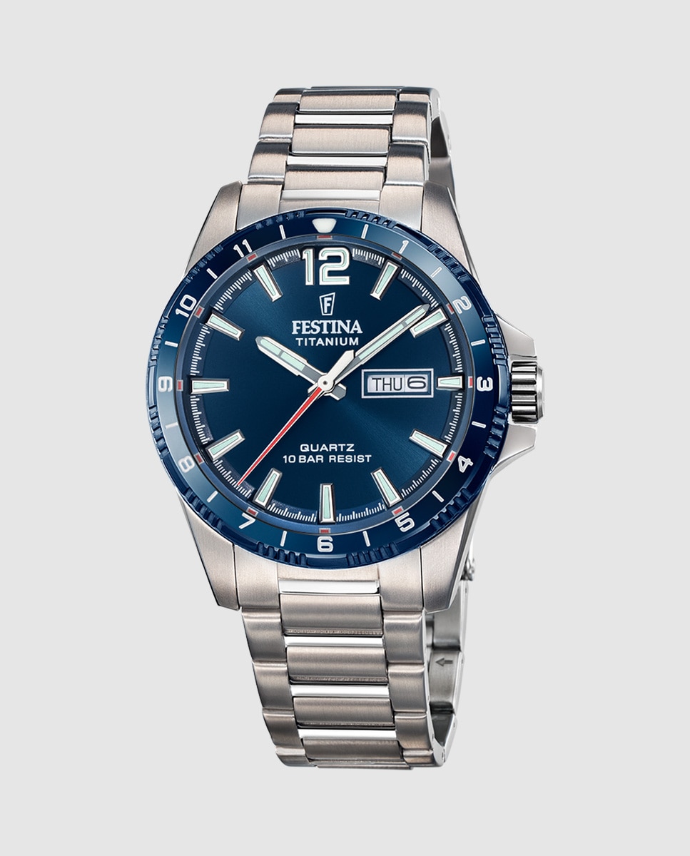 Relógio F20698/2 Titanium de Aço Prateado Prata-1