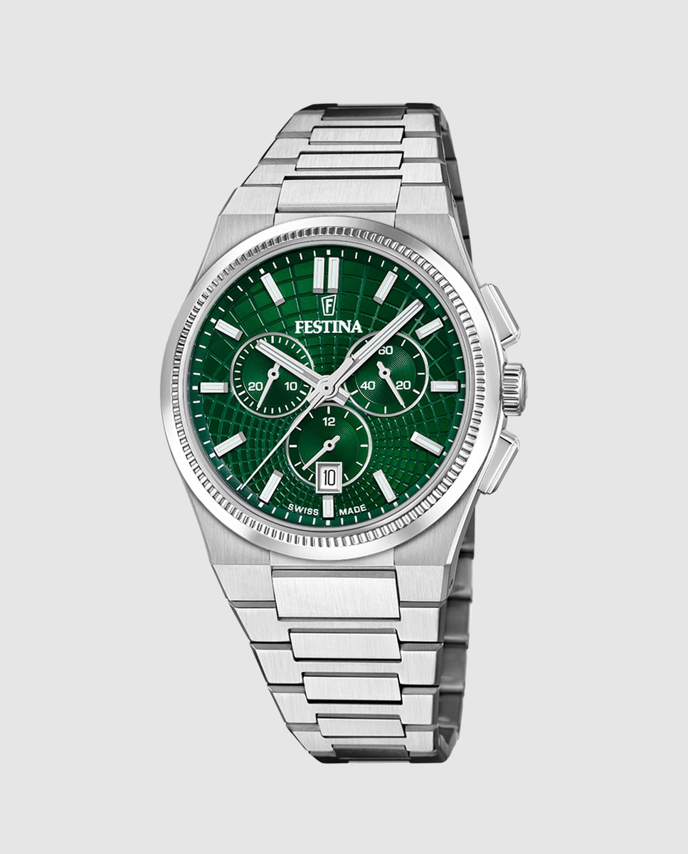 Relógio F20059/3 Swiss Made Classics de Aço Prateado Prata-1
