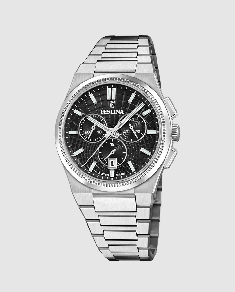 Relógio F20059/4 Swiss Made Classics de Aço Prateado Prata-1