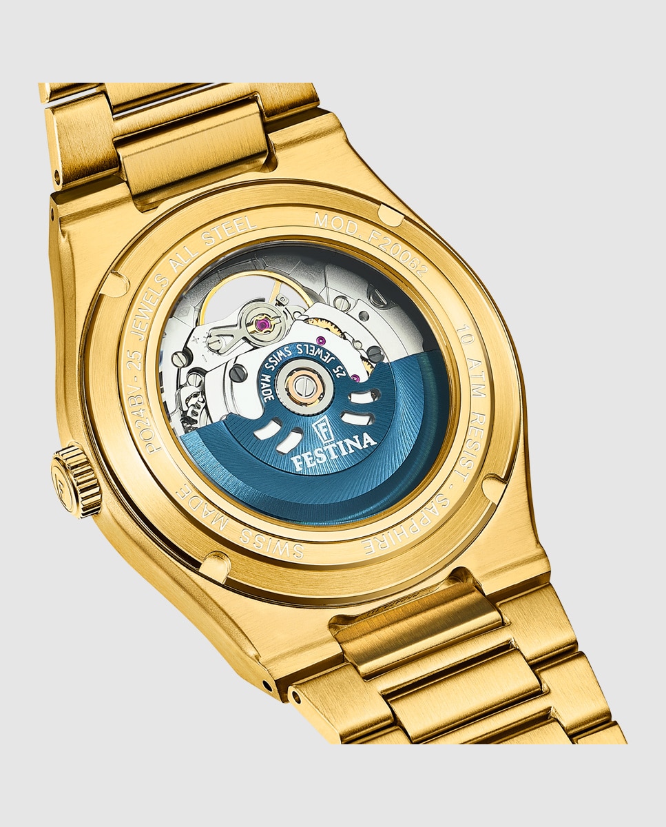 Relógio F20062/1 Automatic de Aço Dourado Ouro-3