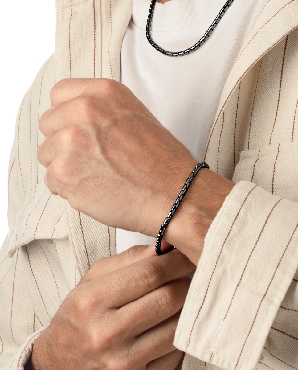 Pulseira Lotus Style Ls2367-2/3 Men In Black de Aço Inoxidável 316l com Acabamento Brilhante Preto brilhante-2
