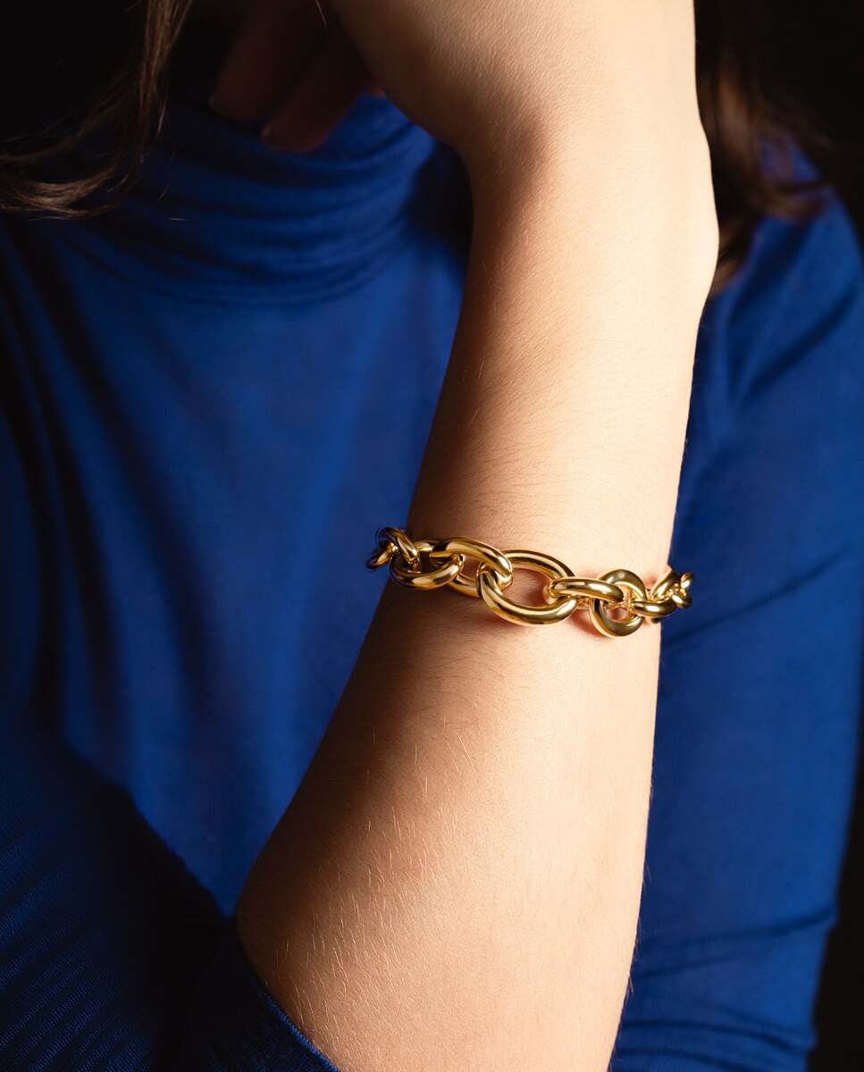 Pulseira de Elos Lotus Style Ls2336-2 2 Urban Woman de Aço Inoxidável com Acabamento Brilhante Dourado-2