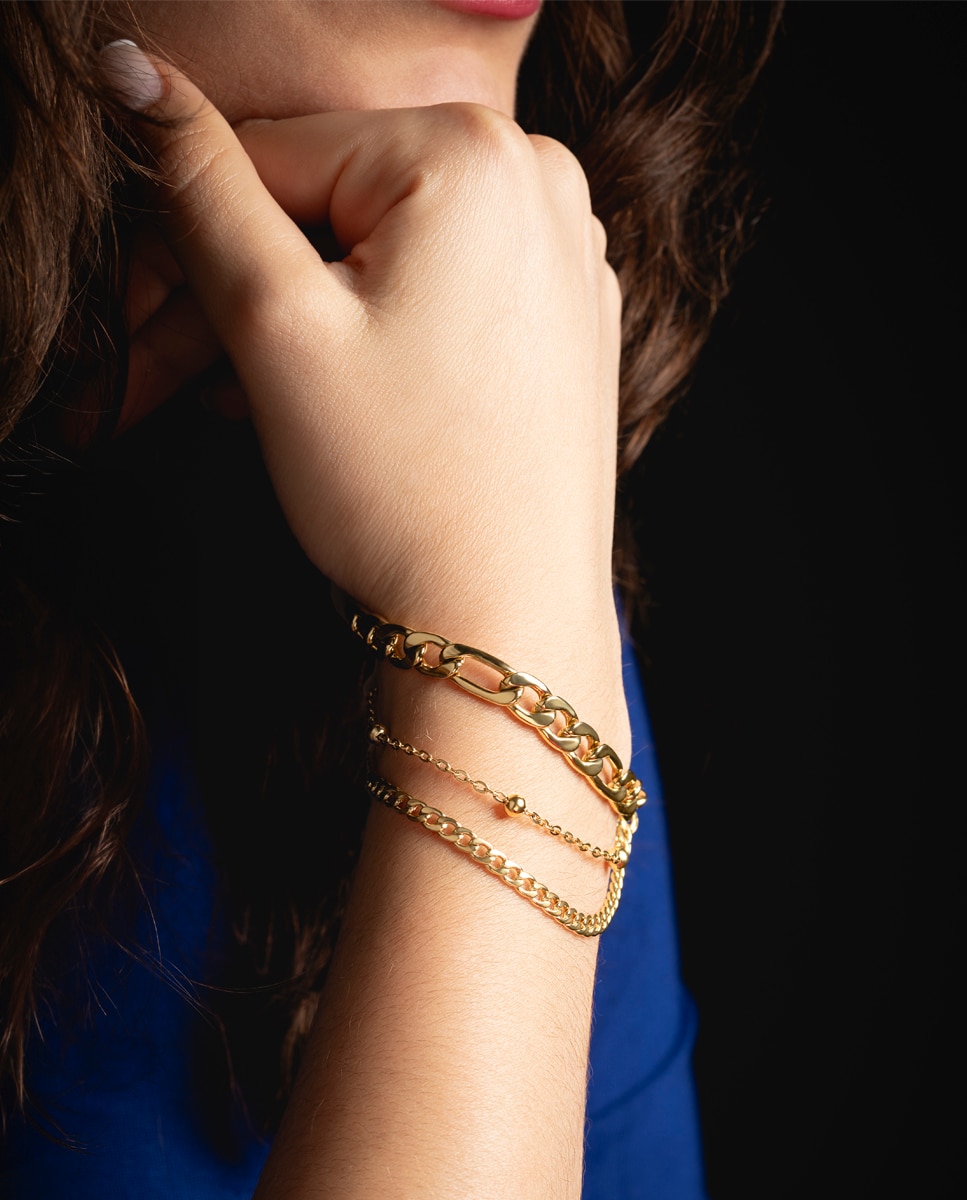Pulseira de Elos Lotus Style Ls2339-2 2 Urban Woman de Aço Inoxidável 316l com Acabamento Brilhante Dourado-2
