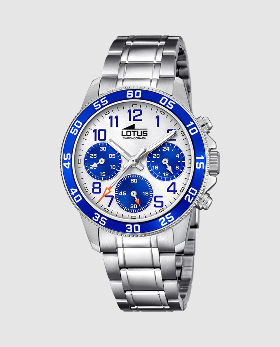 Relógio Infantil 18580/7 Junior Collection de Aço Prateado com Pulseira de Oferta Azul-2