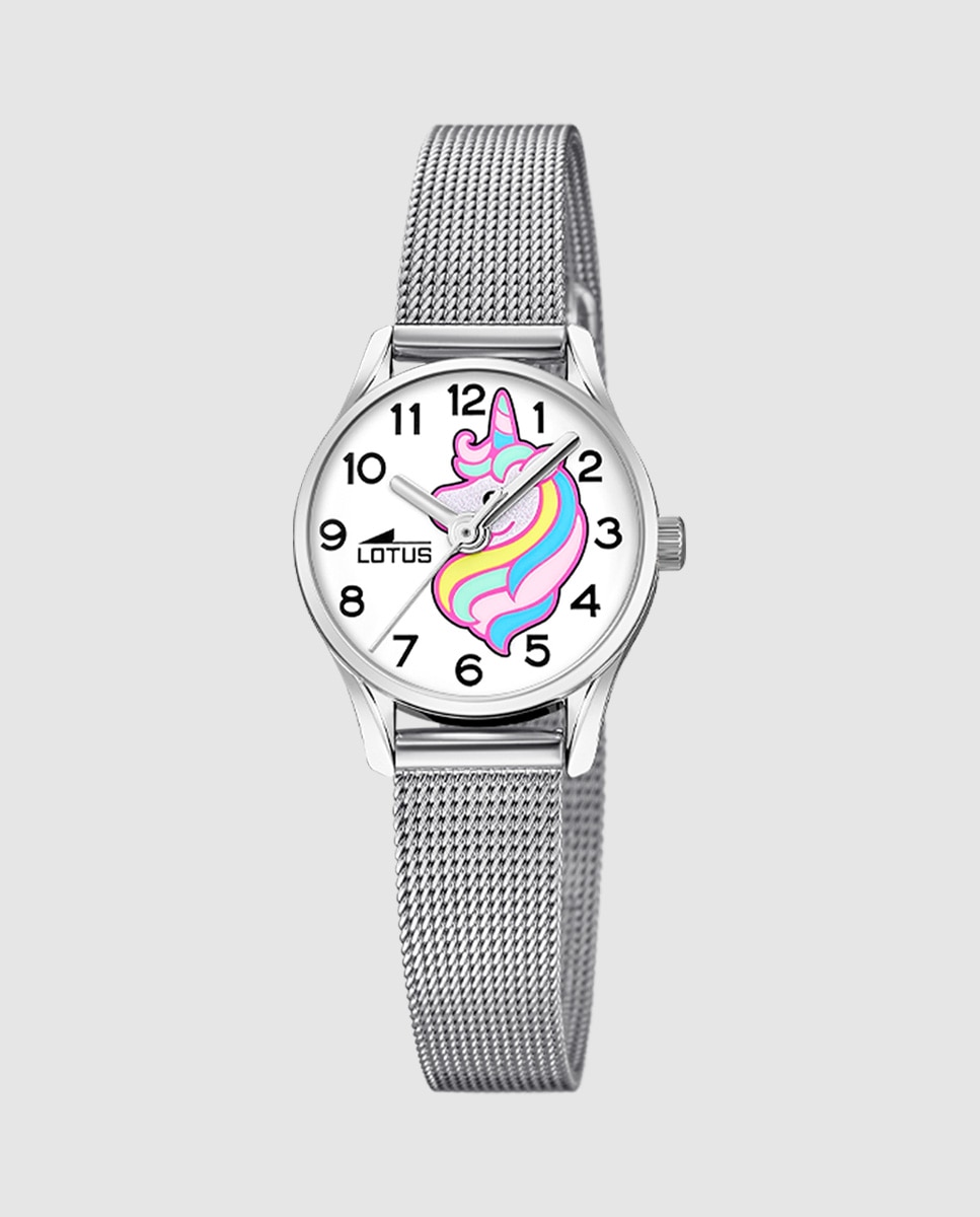 Relógio Infantil 18571/h Junior Collection de Aço Prateado com Pulseira de Oferta Prata / Rosa-2