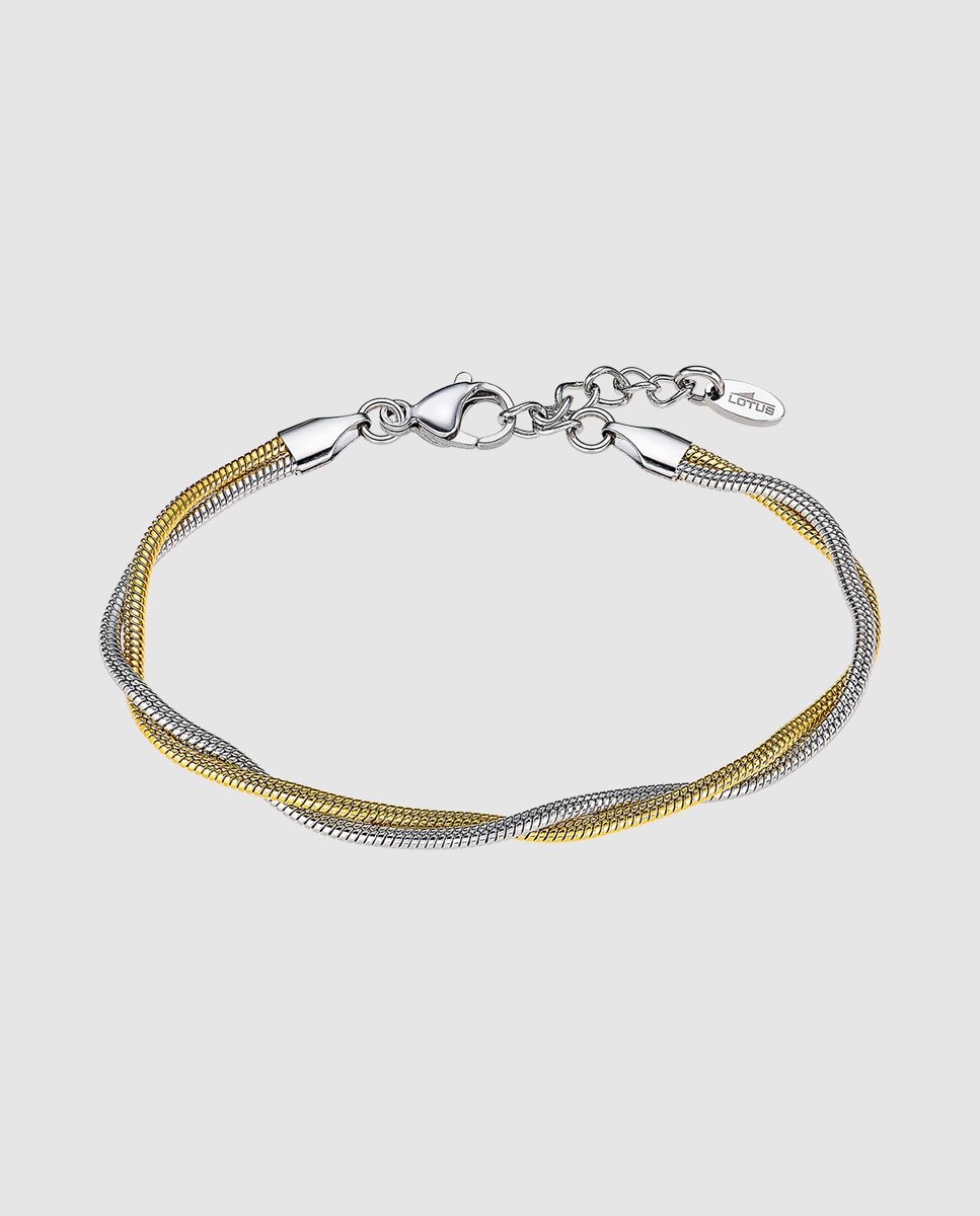 Pulseira de Corrente Lotus Style Ls2432-2 1 Urban Woman de Aço Inoxidável com Acabamento Brilhante Prata / Rosa-1