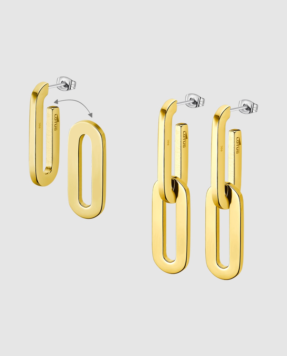 Brincos Lotus Style Ls2425-4/2 Urban Woman de Aço Inoxidável 316l com Acabamento Brilhante Dourado-1