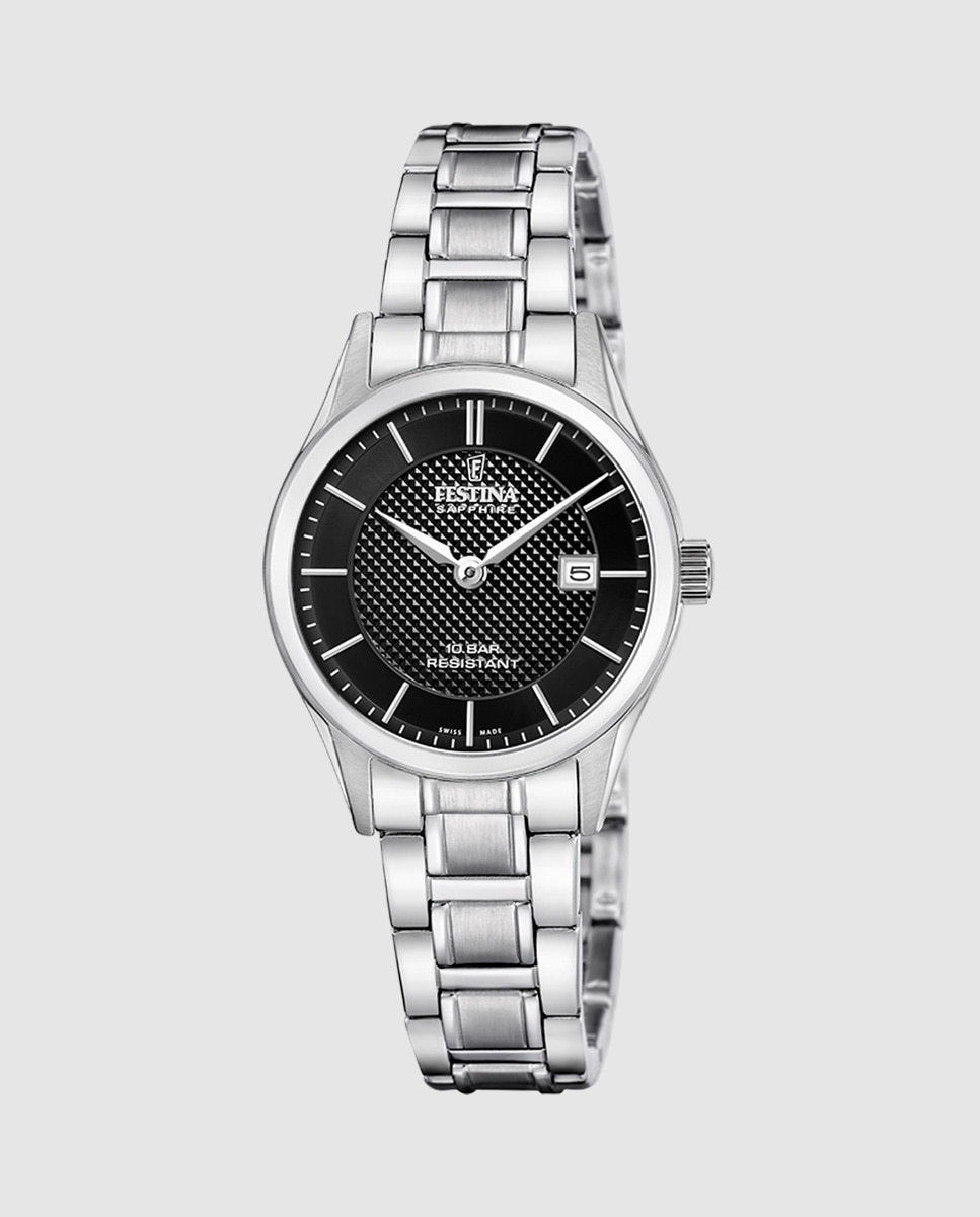 Relógio F20068/6 Swiss Made de Aço Clássico em Prateado Prata-1