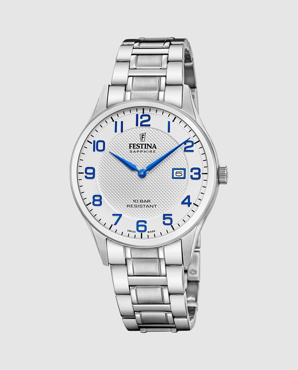 Relógio F20067/1 Swiss Made Aço Clássico de Aço Prateado Prata-1