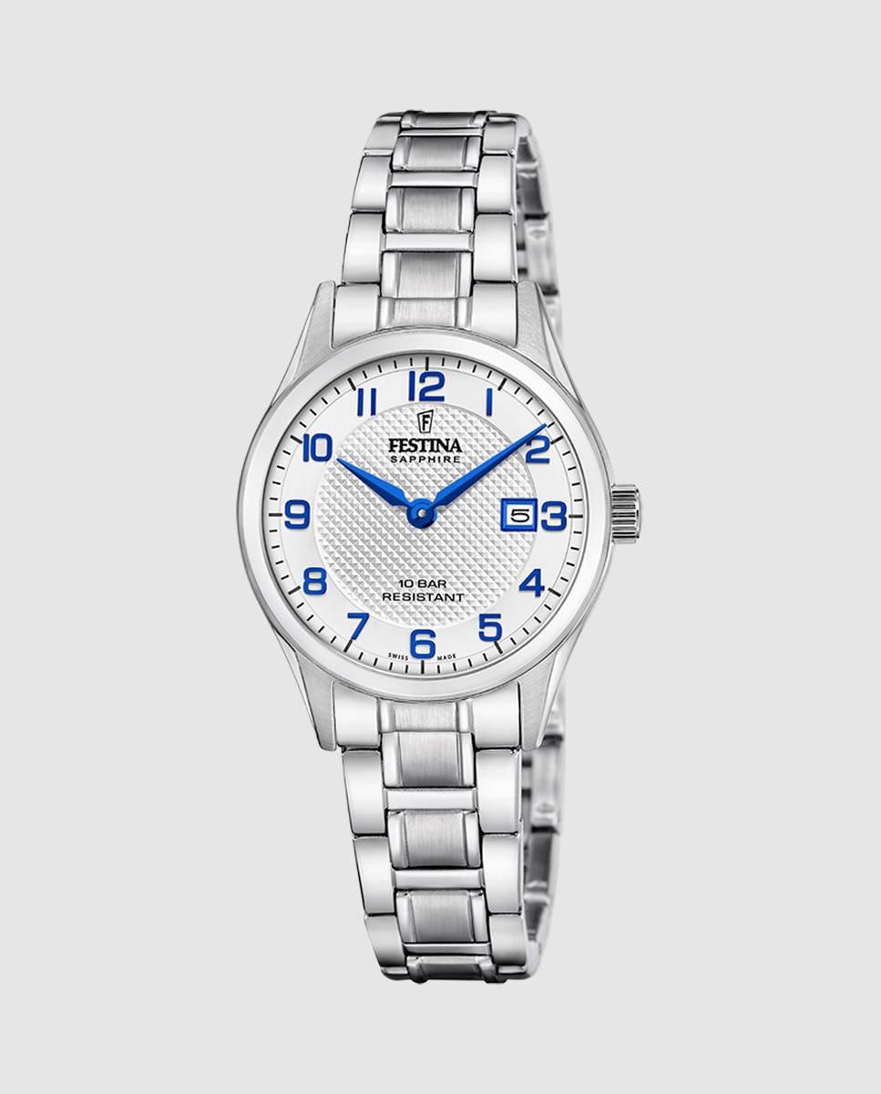 Relógio F20068/1 Swiss Made Aço Clássico de Aço Prateado Prata-1