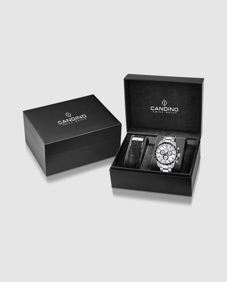 Relógio C4757/a Gents Chrono de Aço Prateado Prata-3