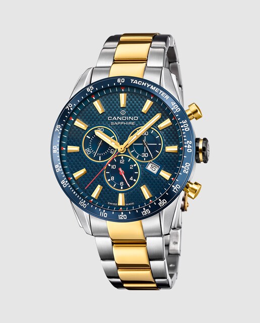 Imagem 0 de Relógio C4748/b Gents Chrono de Aço Multicolor