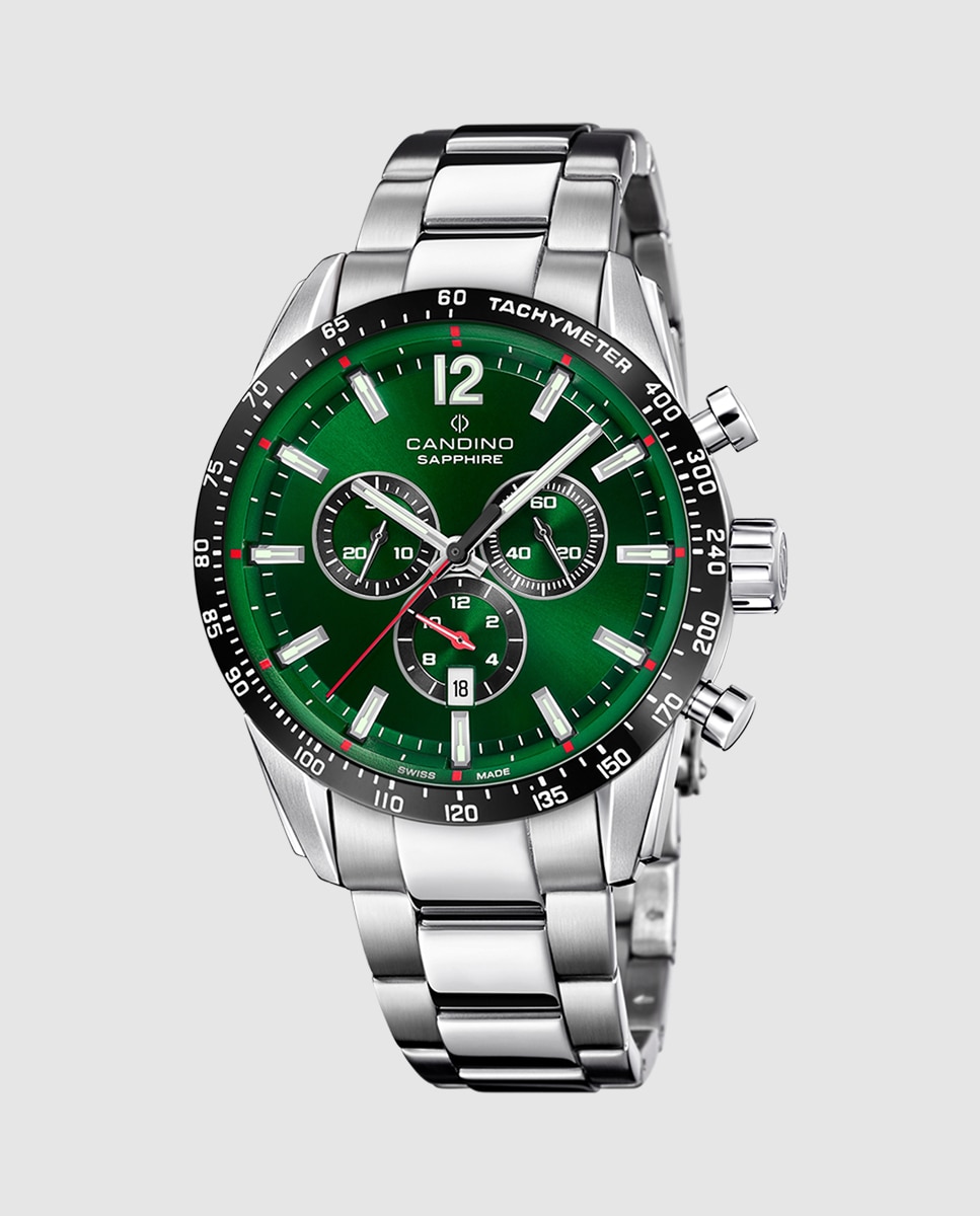 Relógio C4757/c Gents Chrono de Aço Prateado Prata-1