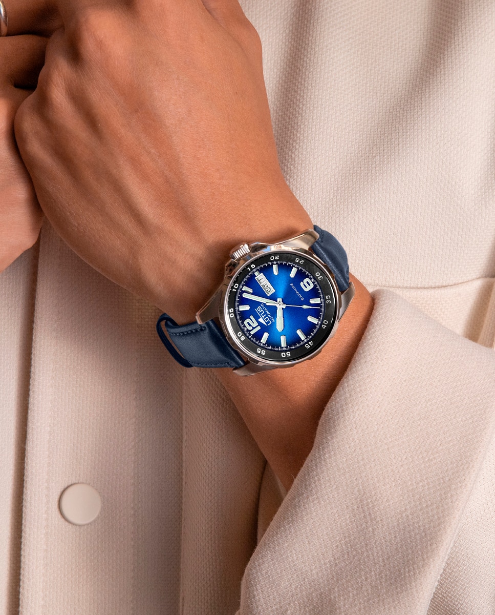 Relógio 18998/2 Automatic de Pele em Azul Azul-3