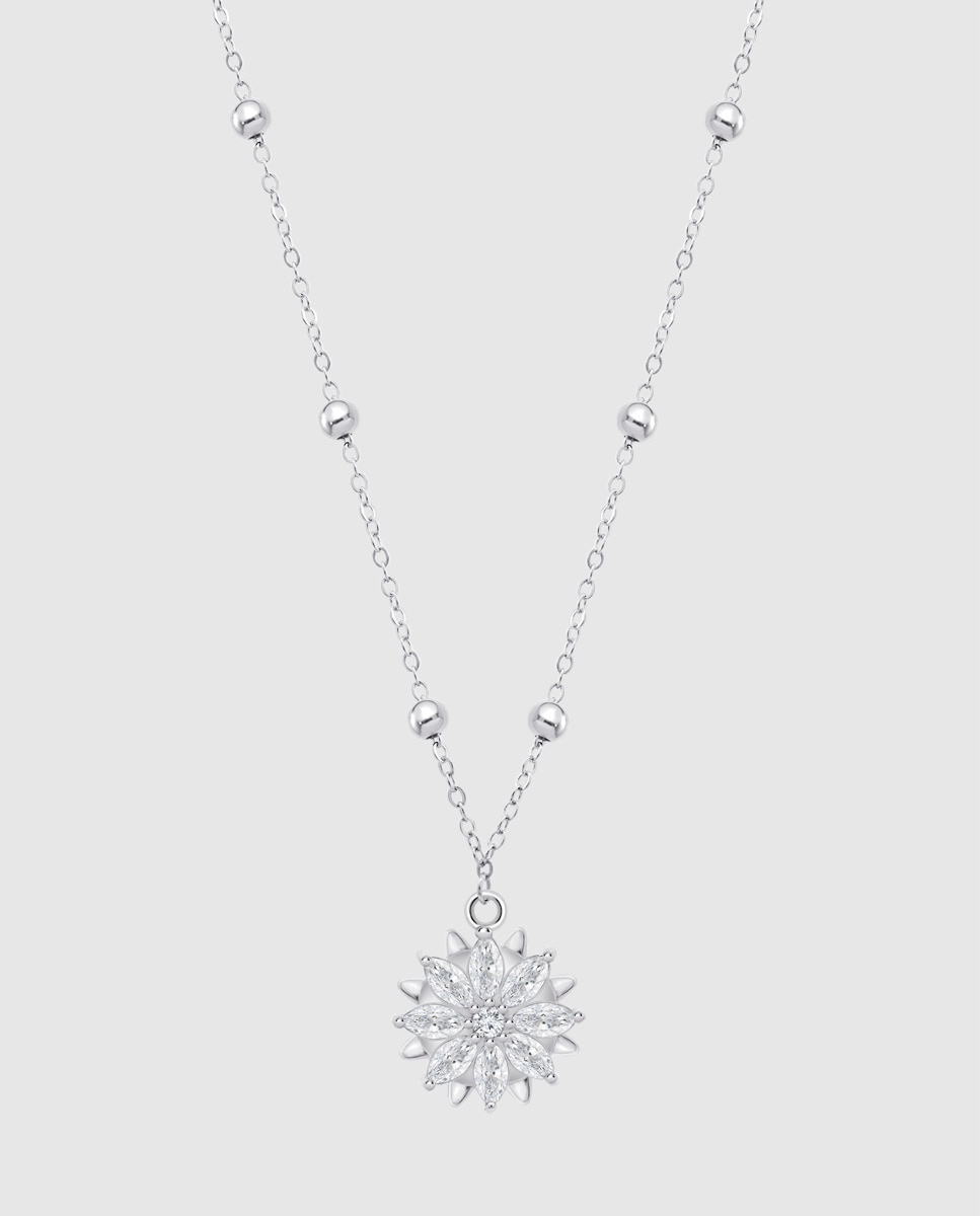 Colar Lotus Silver Lp3827-1/1 Beyond Classics de Prata com Acabamento Brilhante Prateado-1