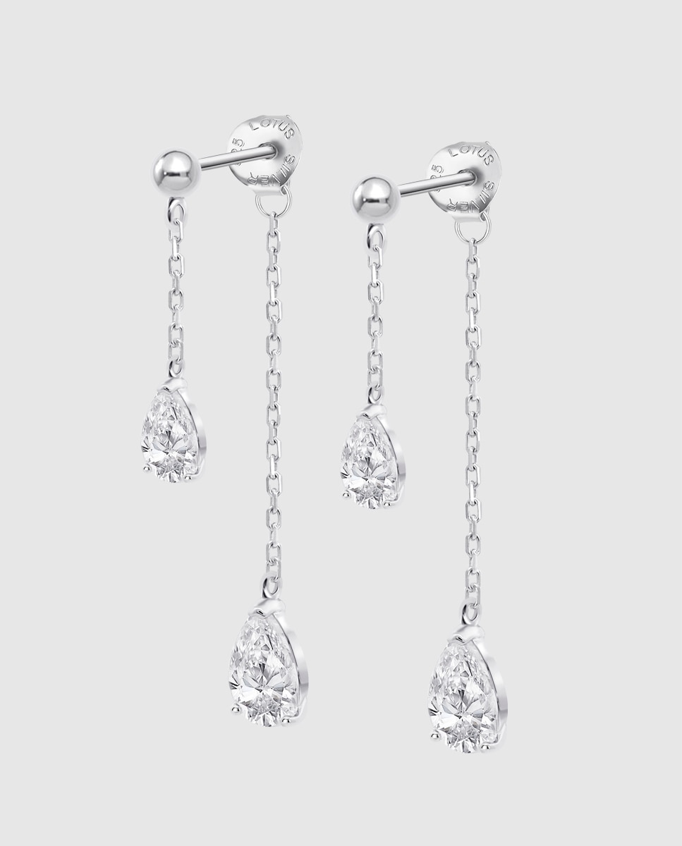 Brincos Lotus Silver Lp3800-4/1 Glam de Prata com Acabamento Brilhante Prateado-1