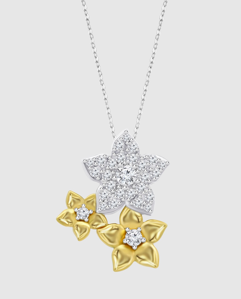Colar Lotus Silver Lp3836-1/2 Trendy de Prata com Acabamento Brilhante e Zirconita Prateado-1