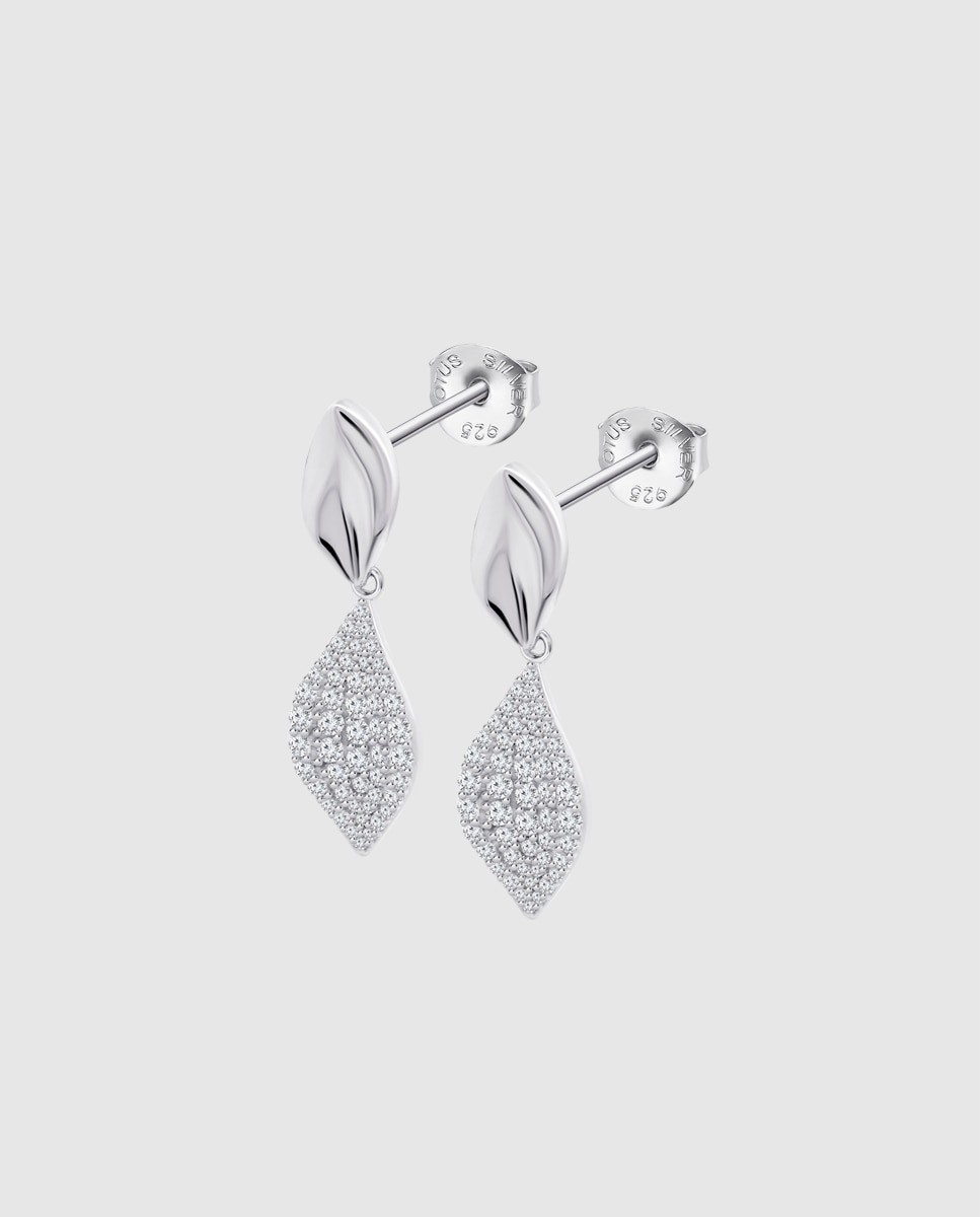 Brincos Lotus Silver Lp3843-4/1 Glam de Prata com Acabamento Brilhante e Zircônias Prateado-1