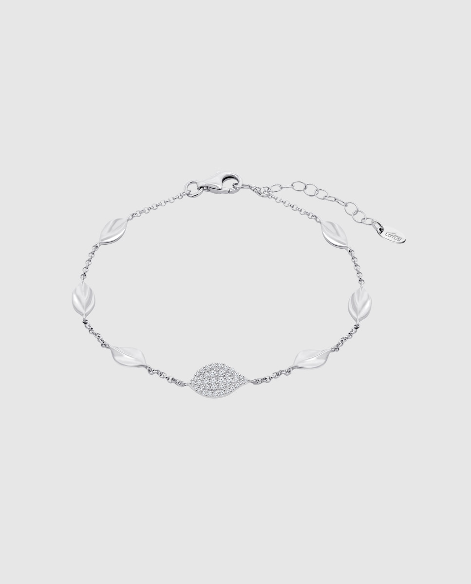 Pulseira Lotus Silver Lp3843-2/1 Glam de Prata com Acabamento Brilhante e Zircônias Prateado-1