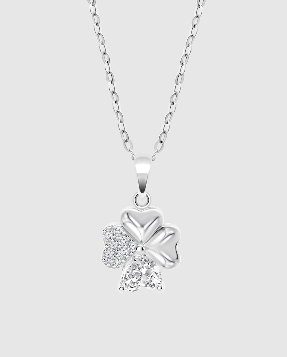 Colar Lotus Silver Lp3851-1/1 Mystic de Prata com Acabamento Brilhante e Zirconita Branco-1