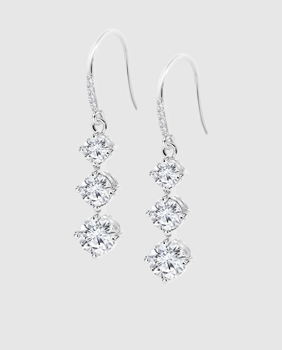 Brincos Lotus Silver Lp3785-4/1 Colors de Prata com Acabamento Brilhante Prateado-1
