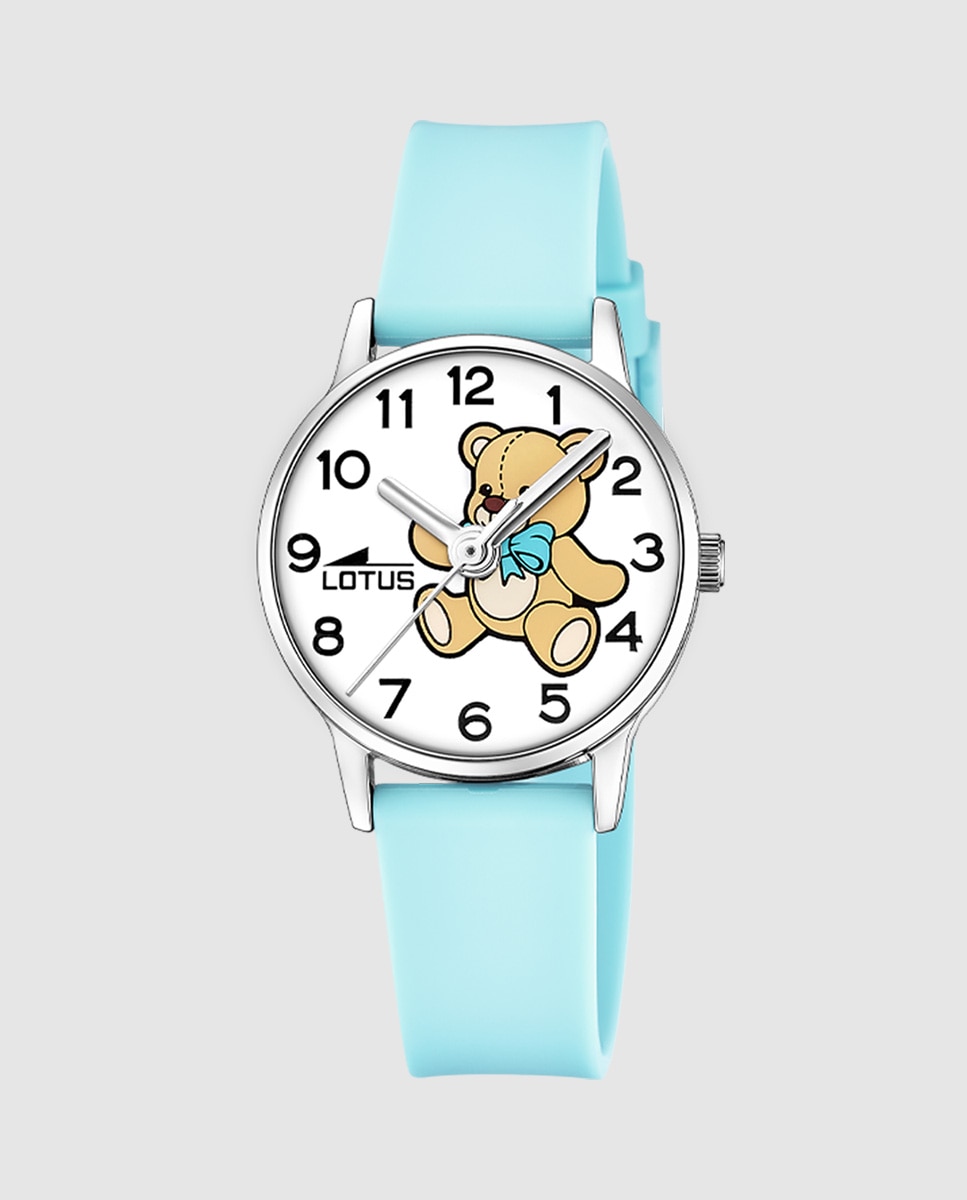 Relógio Infantil 19001/2 Junior Collection de Borracha Azul com Pulseira de Oferta Azul-celeste-2