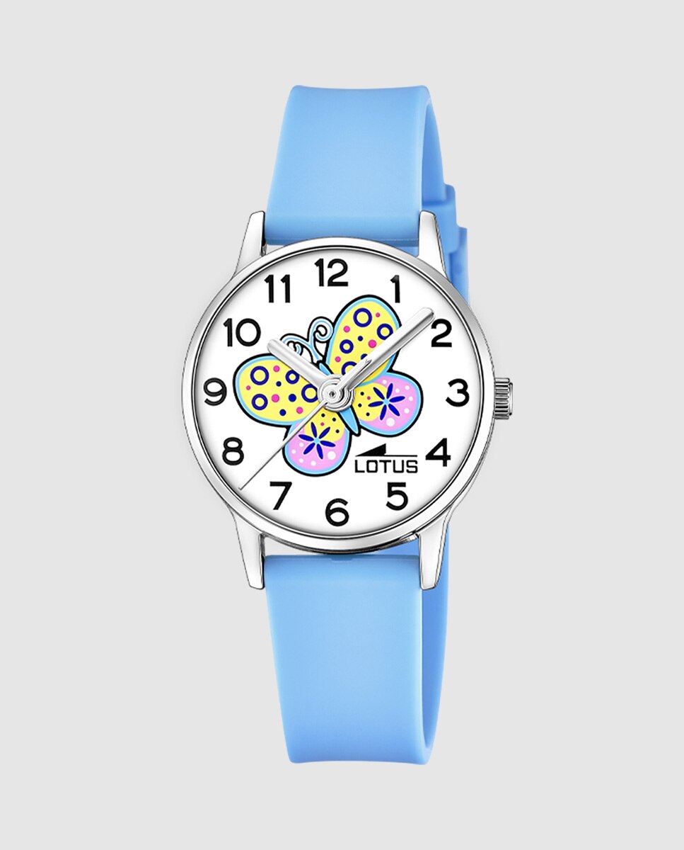 Relógio Infantil 19001/3 Junior Collection de Borracha Azul com Pulseira de Oferta Azul-2