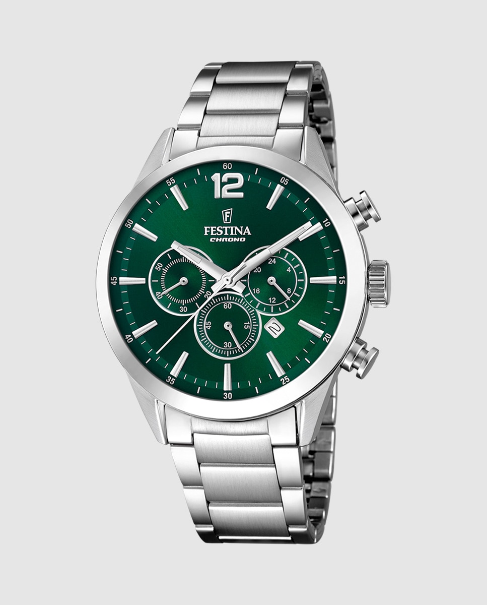 Relógio F20343/b Timeless Chronograph de Aço Prateado Prata-1