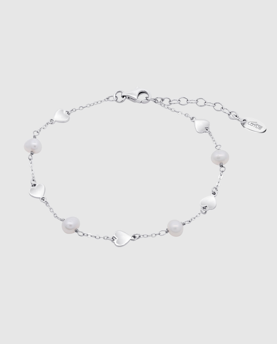 Pulseira Lotus Silver Lp3855-2/1 Pearls de Prata com Acabamento Brilhante e Pérolas Prateado-1