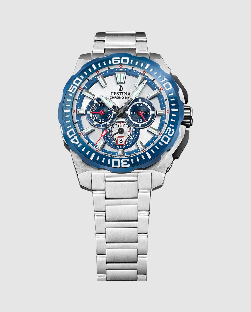 Relógio F20724/1 Chrono Bike de Aço Prateado Prata-3