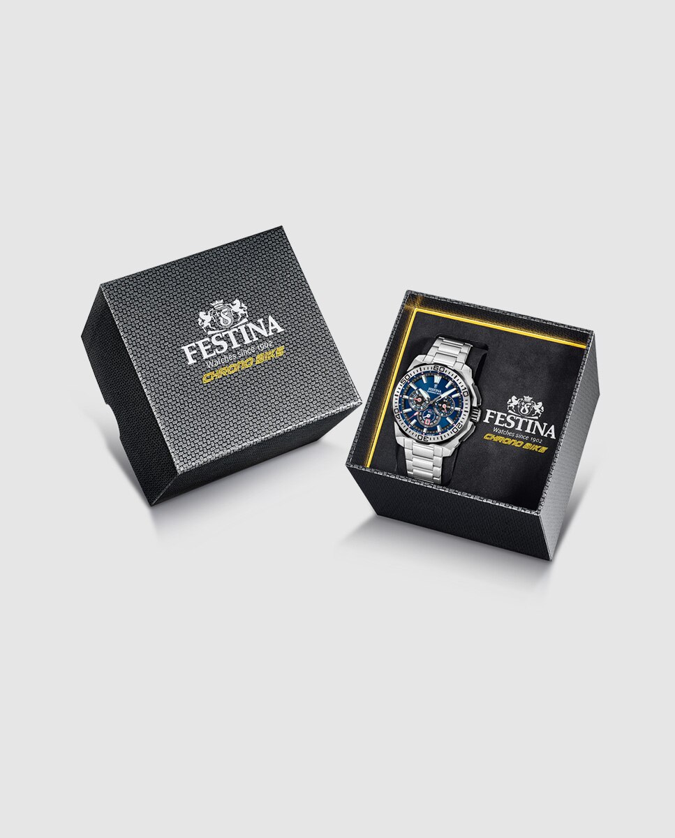 Relógio F20724/2 Chrono Bike de Aço Prateado Prata-4