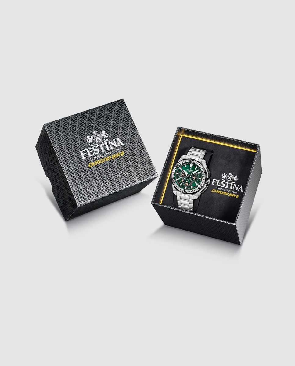 Relógio F20724/3 Chrono Bike de Aço Prateado Prata-4