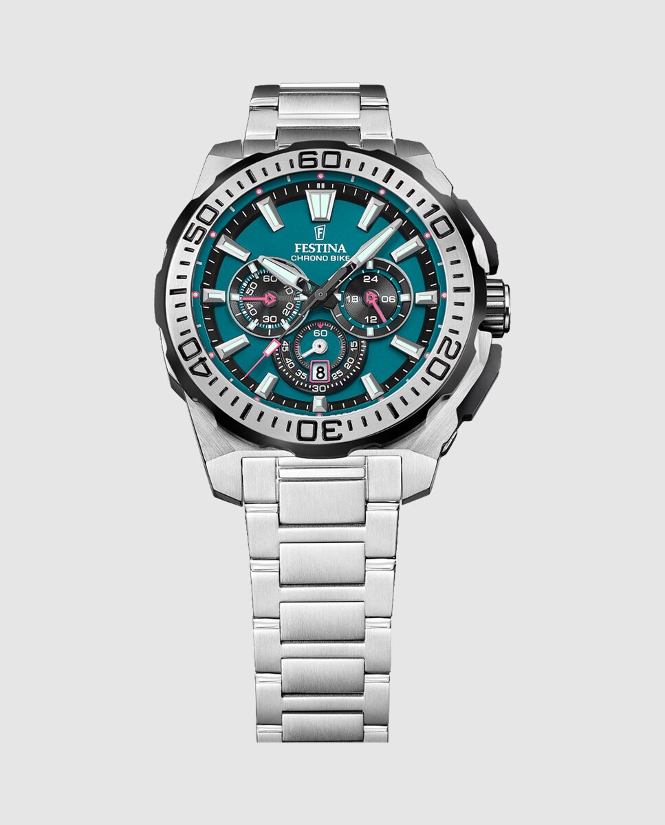 Relógio F20724/6 Chrono Bike de Aço Prateado Prata-3