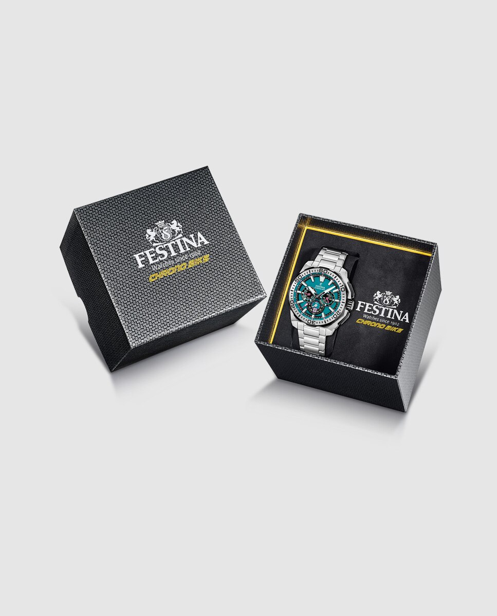 Relógio F20724/6 Chrono Bike de Aço Prateado Prata-4