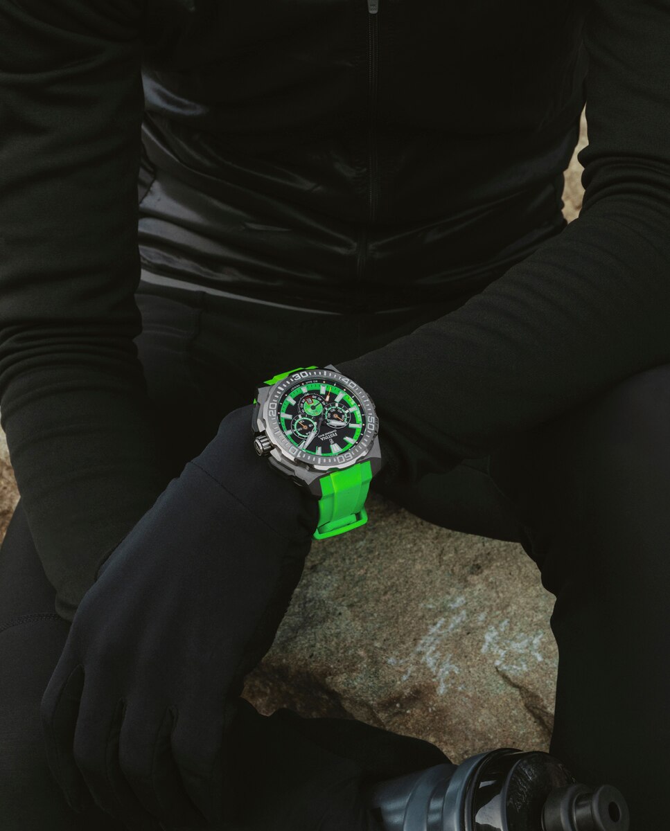 Relógio F20725/3 Chrono Bike de Borracha em Verde Verde-7