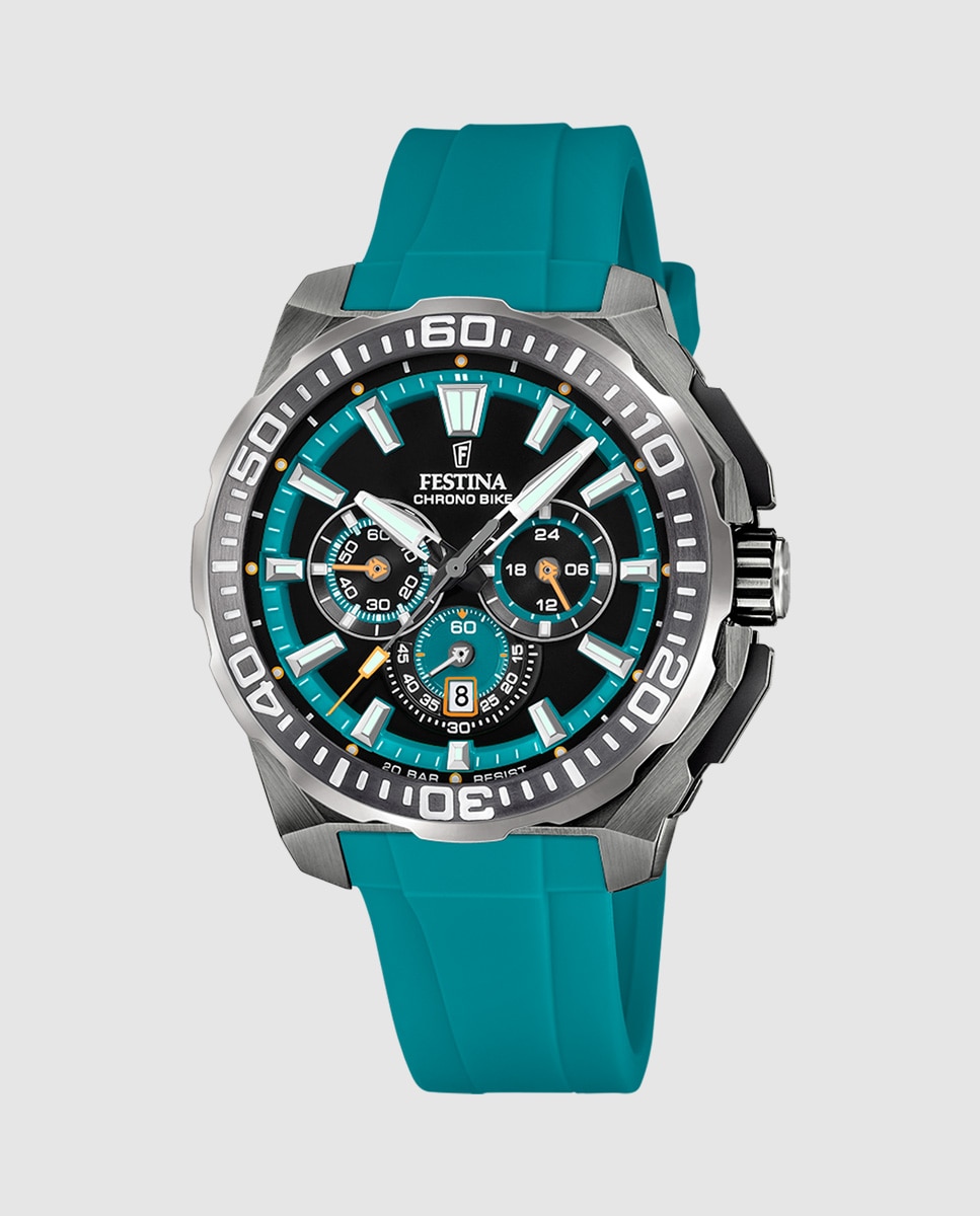 Relógio F20725/6 Chrono Bike de Borracha Azul Azul-1