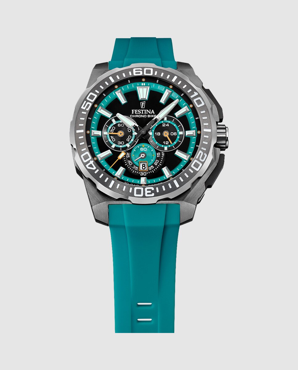 Relógio F20725/6 Chrono Bike de Borracha Azul Azul-3